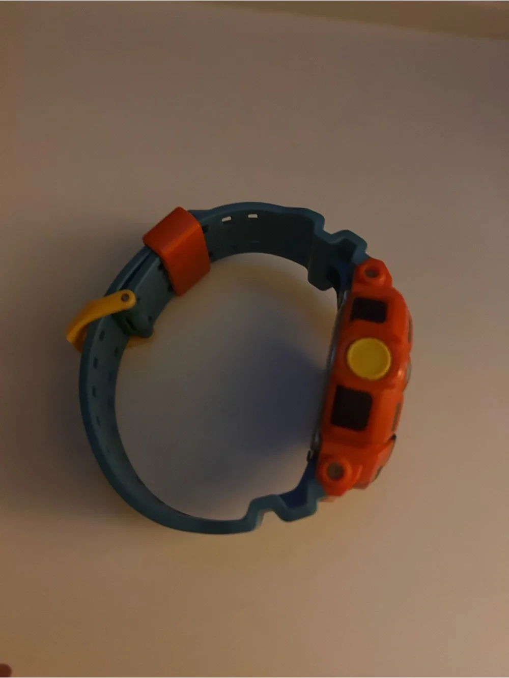G-Shock Orange and Blue Sport Watch with Yellow Accents